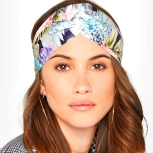 Gucci Hortensin Duchesse Floral Headband in Blue | AlmaBagz