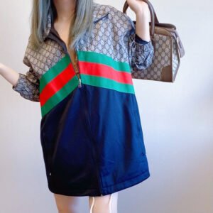 GUCCI Multicolor Oversized Technical Track Jacket | AlmaBagz