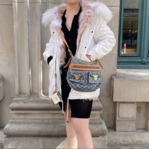 LOUIS VUITTON denim baggy PM crossbody bag | AlmaBagz