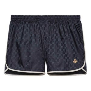 GUCCI SS22 GG Nylon Swim Shorts With Bee 'Navy' 410571-XR898-4824 | AlmaBagz