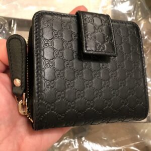 Gucci Microguccissima French Wallet in Black | AlmaBagz