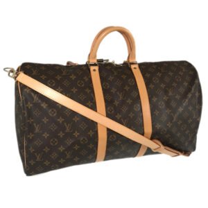 LOUIS VUITTON Monogram keepall Bandolier 55 Boston bag | AlmaBagz