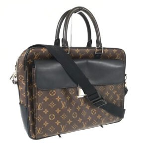 LOUIS VUITTON Monogram Macassar Soft Briefcase M56719 Briefcase | AlmaBagz
