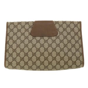 GUCCI GG Canvas Web Sherry Line Clutch Bag Beige Red Green 8901031 ny173 | AlmaBagz