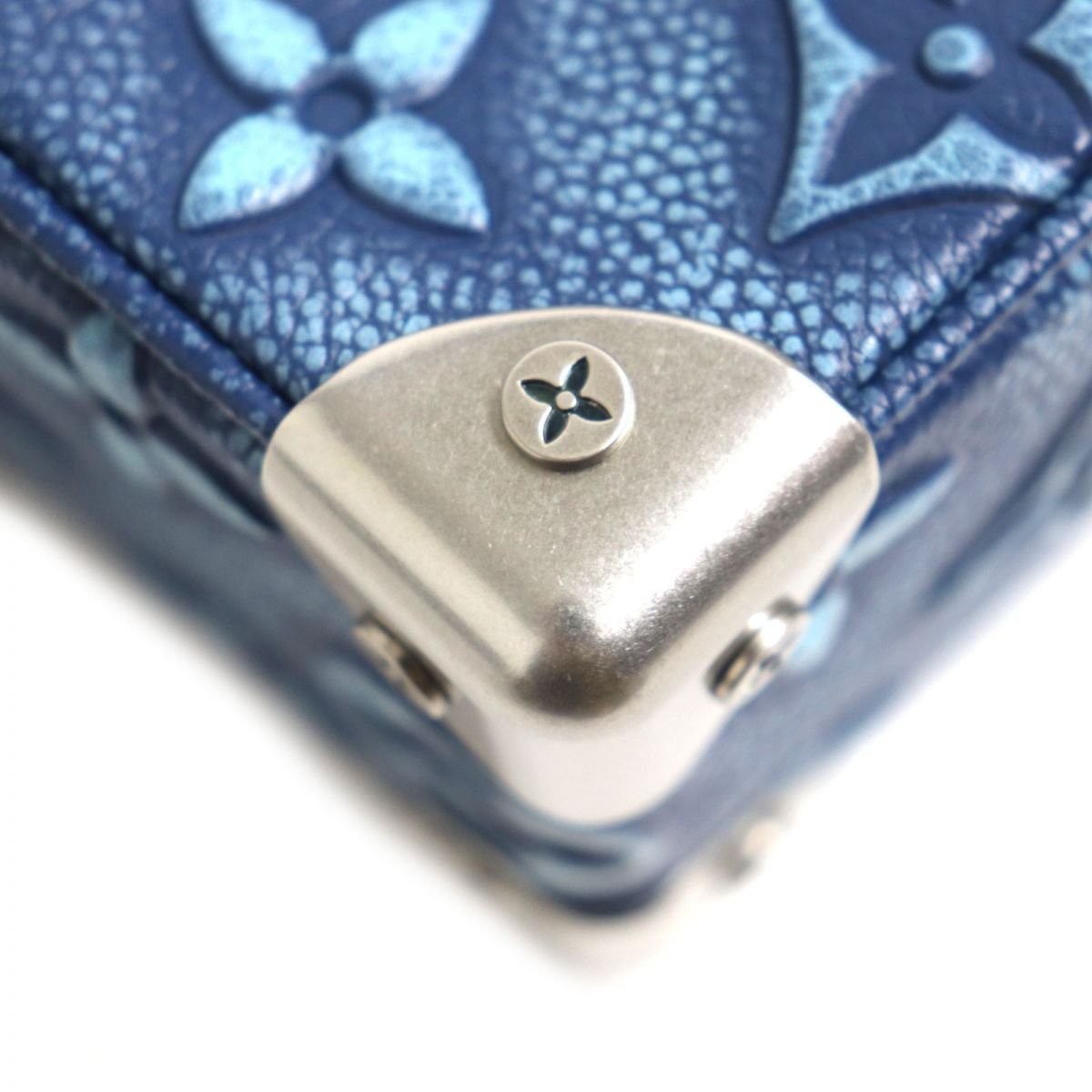 LOUIS VUITTON Shoulder Bag Main: Monogram leather Denim blue mens Used | AlmaBagz - Image 4