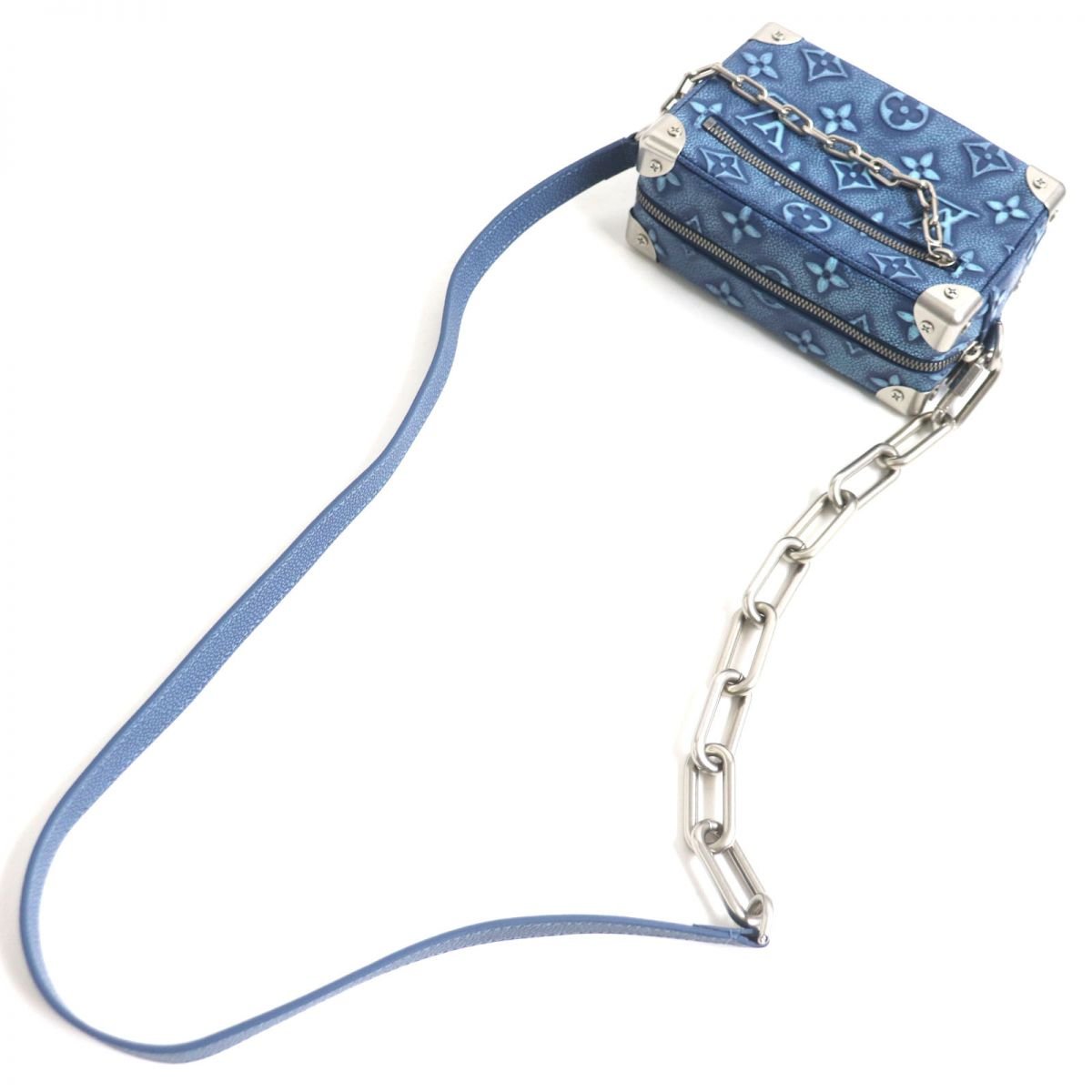 LOUIS VUITTON Shoulder Bag Main: Monogram leather Denim blue mens Used | AlmaBagz - Image 5