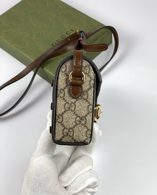 Gucci Horsebit 1955 mini bag GG Supreme canvas | AlmaBagz
