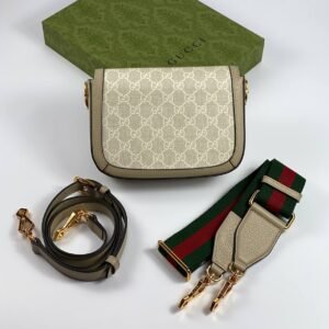 Gucci Horsebit 1955 shoulder bag white | AlmaBagz
