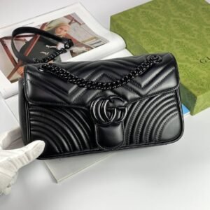 Gucci GG Marmont small shoulder bag black | AlmaBagz