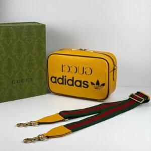 Gucci x adidas small shoulder bag yellow | AlmaBagz
