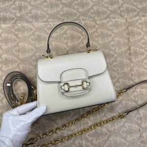 Gucci Horsebit 1955 mini bag white leather | AlmaBagz