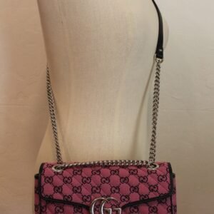 Gucci GG Marmont Shoulder Bag in Pink with Real ation Certificate | AlmaBagz