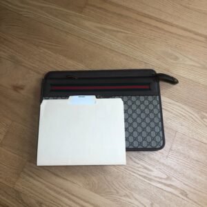 Gucci Ophidia GG Supreme Portfolio and Document Holder | AlmaBagz