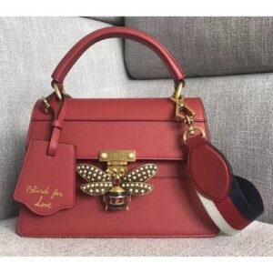 Gucci Queen Margaret Leather Bag Red | AlmaBagz