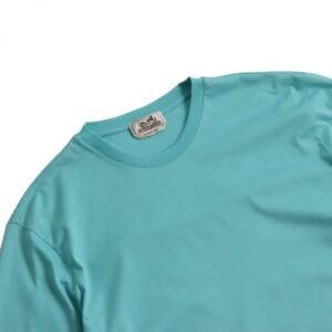 HERMES Cut Main: 100% cotton Lagon mens L Used | AlmaBagz