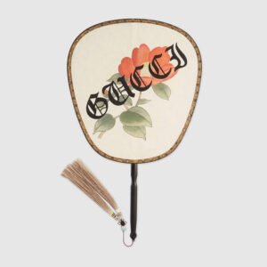 Gucci Floral Print One Color Fan With Tassel B11-24 | AlmaBagz