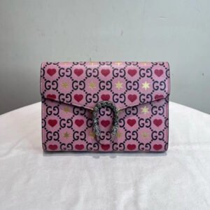 Gucci Dionysus Valentines GG Printed Pink Leather Bag Limited Edition | AlmaBagz