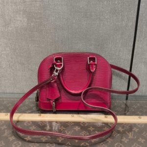 Louis Vuitton Alma BB Pink Leather Crossbody Bag 23x17x11cm | AlmaBagz