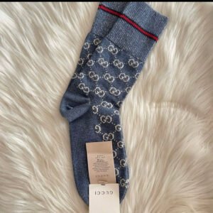 Gucci Medmuf Gag Socks Blue Winter Accessories | AlmaBagz
