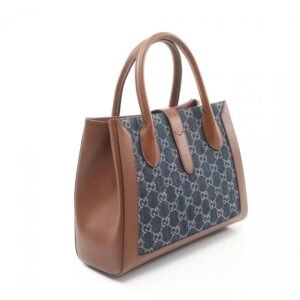 Gucci Jackie 1961 GG Pattern Handbag Denim Leather | AlmaBagz