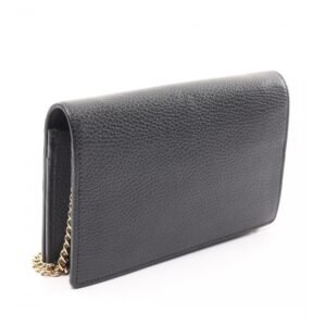 Gucci GG Marmont Chain Wallet Leather Black 880369 | AlmaBagz