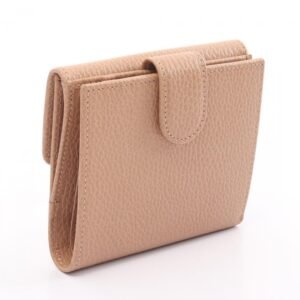 Gucci Interlocking G Bi-Fold Wallet W Hook Wallet Leather Beige 886177 | AlmaBagz