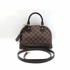 Louis Vuitton Alma BB Damier Ebene Brown Small Crossbody Bag | AlmaBagz
