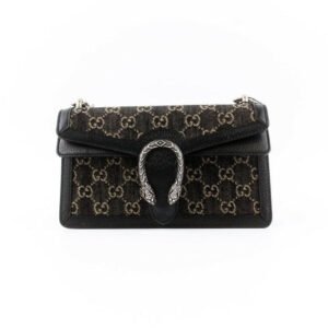 Gucci Dionysus Small Bag Black Monogram Canvas and Leather | AlmaBagz