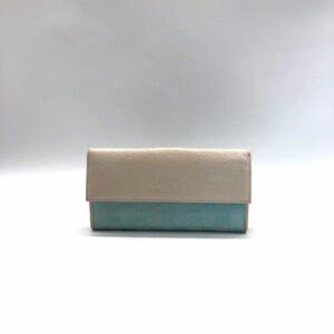 Gucci Bifold Wallet Beige and Light Blue Medium Size | AlmaBagz