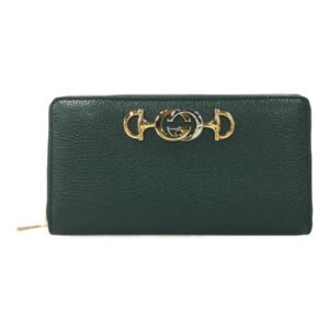 Gucci Dark Green Leather Clutch with Gold Hardware | AlmaBagz