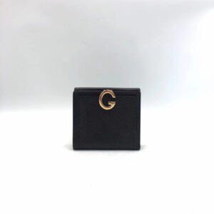 Gucci Black Short Wallet - Compact Bifold Wallet with Gold "G" Emblem | AlmaBagz