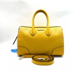 Gucci Boston Two-Way Bag Yellow Leather Medium | AlmaBagz