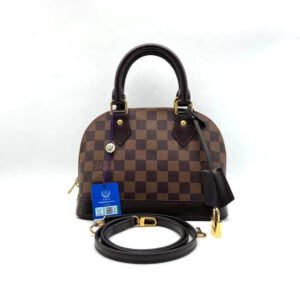 Louis Vuitton Alma BB Brown Damier Ebene Canvas HandBag Small | AlmaBagz