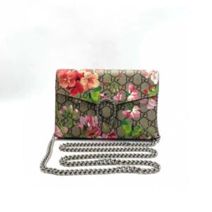 Gucci Dionysus Floral Canvas Chain Wallet Crossbody Bag Beige Pink Medium | AlmaBagz