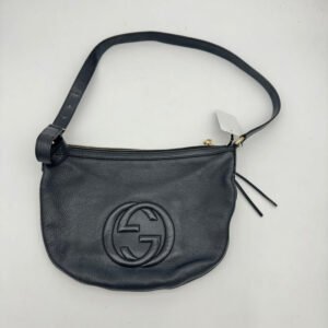 Gucci Black Leather Shoulder Bag Medium | AlmaBagz