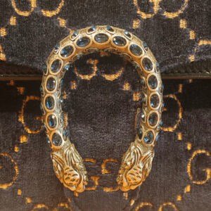 Gucci Dionysus GG Velvet Bag Black Medium | AlmaBagz