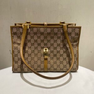 Gucci Monogram Beige Canvas Tote Bag Large | AlmaBagz