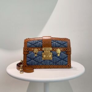 Louis Vuitton Denim Trunk Bag Blue Monogram Canvas Small | AlmaBagz