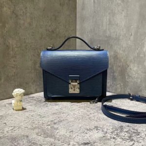 Louis Vuitton Monceau BB Blue Epi Leather Bag | AlmaBagz