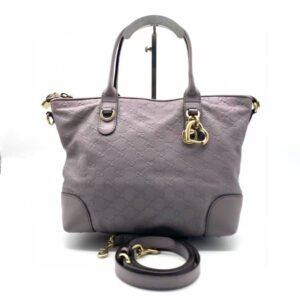 Gucci Two-Way Pink Leather Tote Bag Medium Size | AlmaBagz
