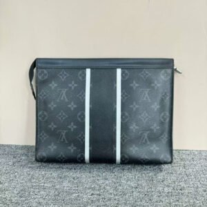 Louis Vuitton Monogram Eclipse Black Clutch Large | AlmaBagz