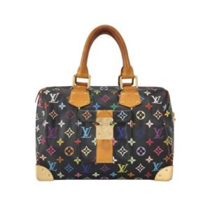 Louis Vuitton Monogram Multicolor Speedy 30 Black Bag | AlmaBagz
