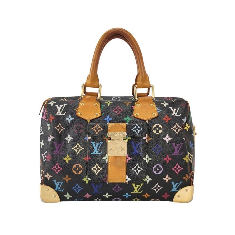 Louis Vuitton Monogram Multicolor Speedy 30 Black Bag | AlmaBagz
