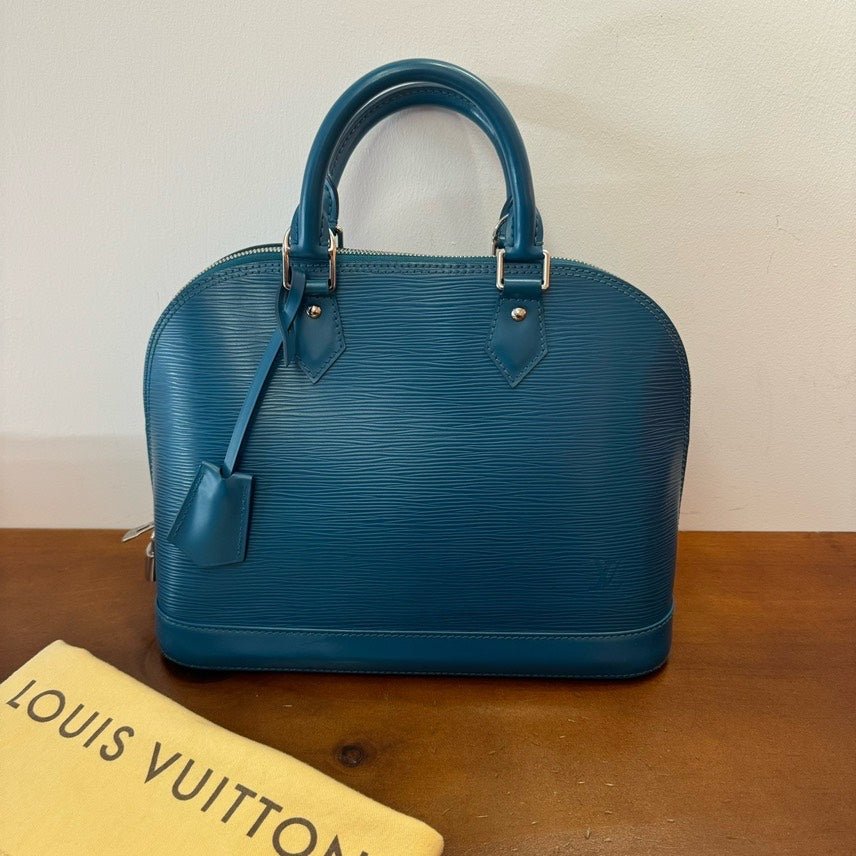 Louis Vuitton Alma Large Epi Blue Handbag | AlmaBagz