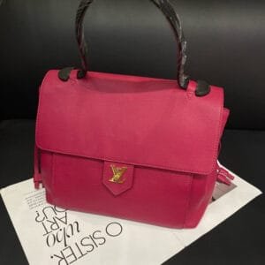 Louis Vuitton Pink Leather Top Handle Bag Medium | AlmaBagz