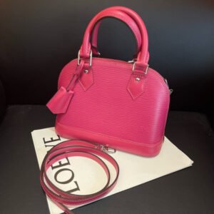 Louis Vuitton Alma BB Epi Leather Pink Handbag | AlmaBagz