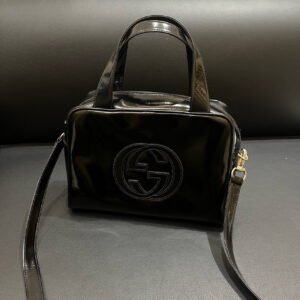 Gucci Black Leather Handbag 27x19x10 | AlmaBagz