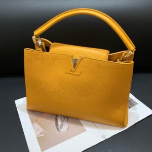 Louis Vuitton Capucines Yellow Handbag 35.5x23x13.5cm | AlmaBagz