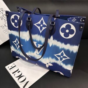 Louis Vuitton On The Go Blue Tote Bag | AlmaBagz