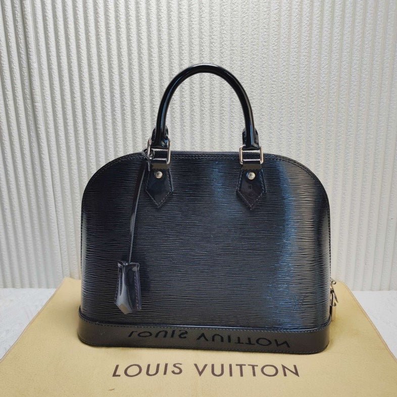 Louis Vuitton Alma Black Epi Leather Handbag | AlmaBagz